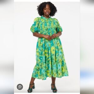 Joanie Clothing Retro Floral Puff Sleeve Dress